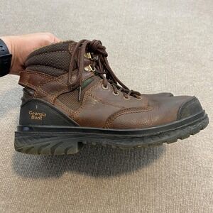Georgia Boot Work Boots Mens Size 9 M Brown Leather Waterproof Steel Toe G086